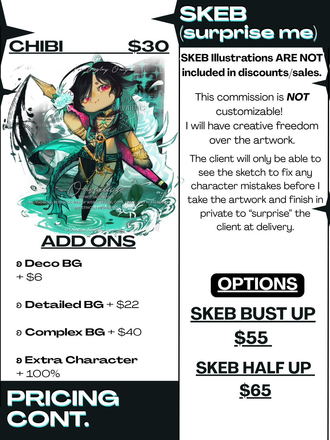 chibi and surprise me pricing